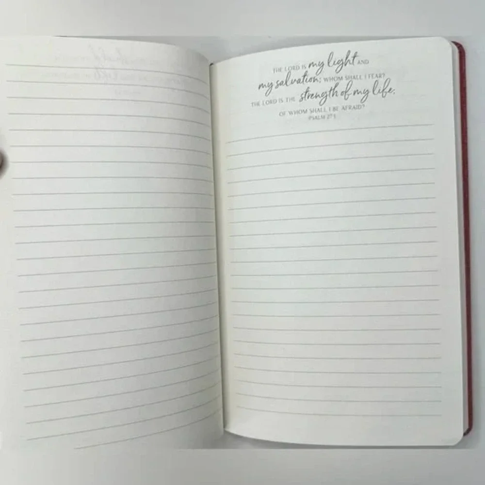 Pink Daily Bible Prayer Journal with Scripture Verses on Every Page